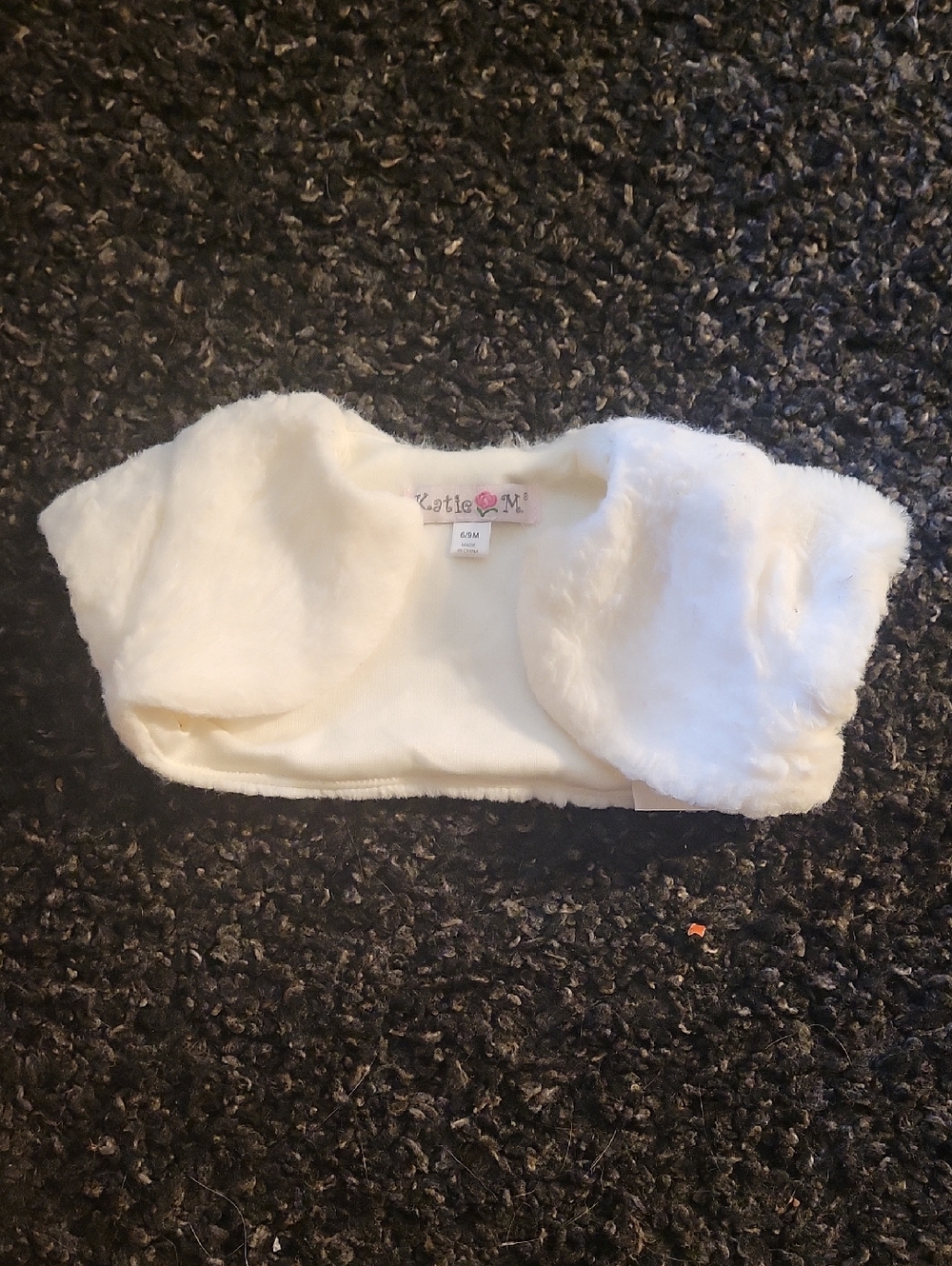 Katie May White Faux Fur Bolero Jacket